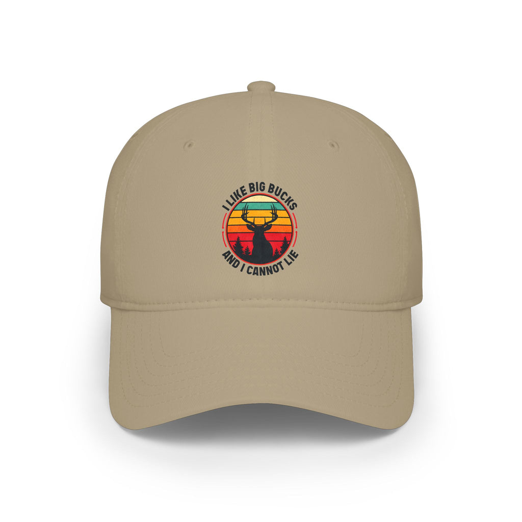 Vintage Sunset Deer Cap - "I Like Big Bucks And I Cannot Lie" Low Profile Baseball Hat