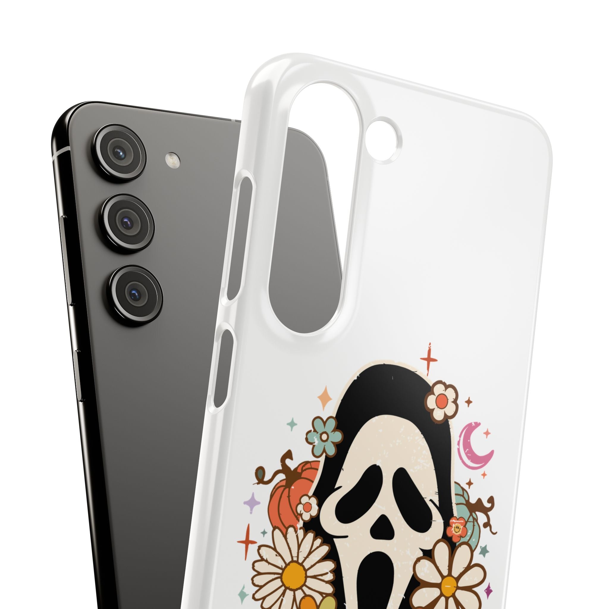 Scream Floral Phone Case — Cute Spooky Halloween Snap Case