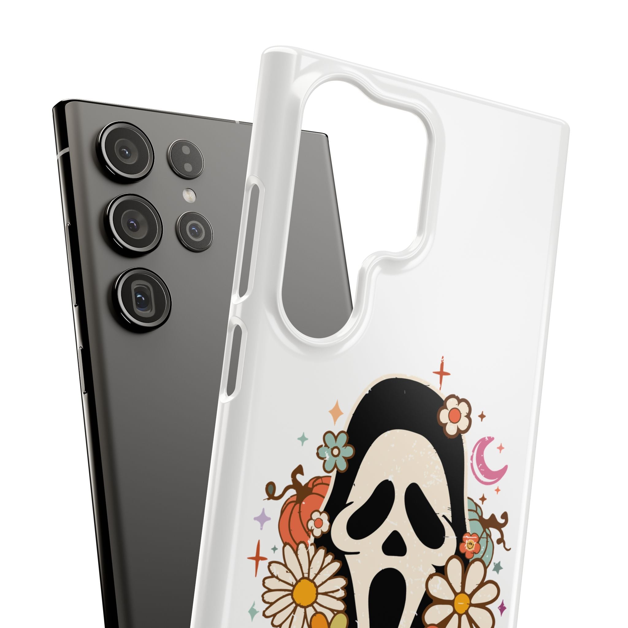 Scream Floral Phone Case — Cute Spooky Halloween Snap Case