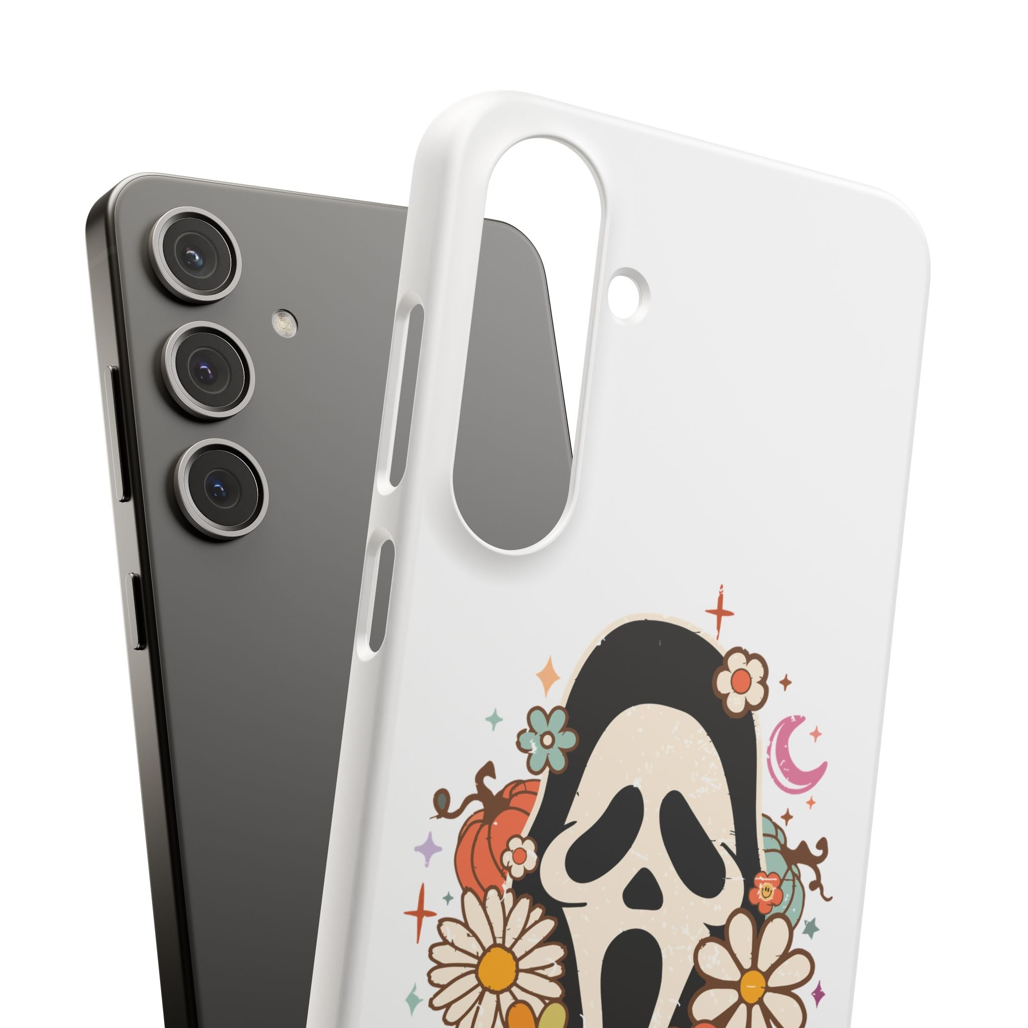 Scream Floral Phone Case — Cute Spooky Halloween Snap Case