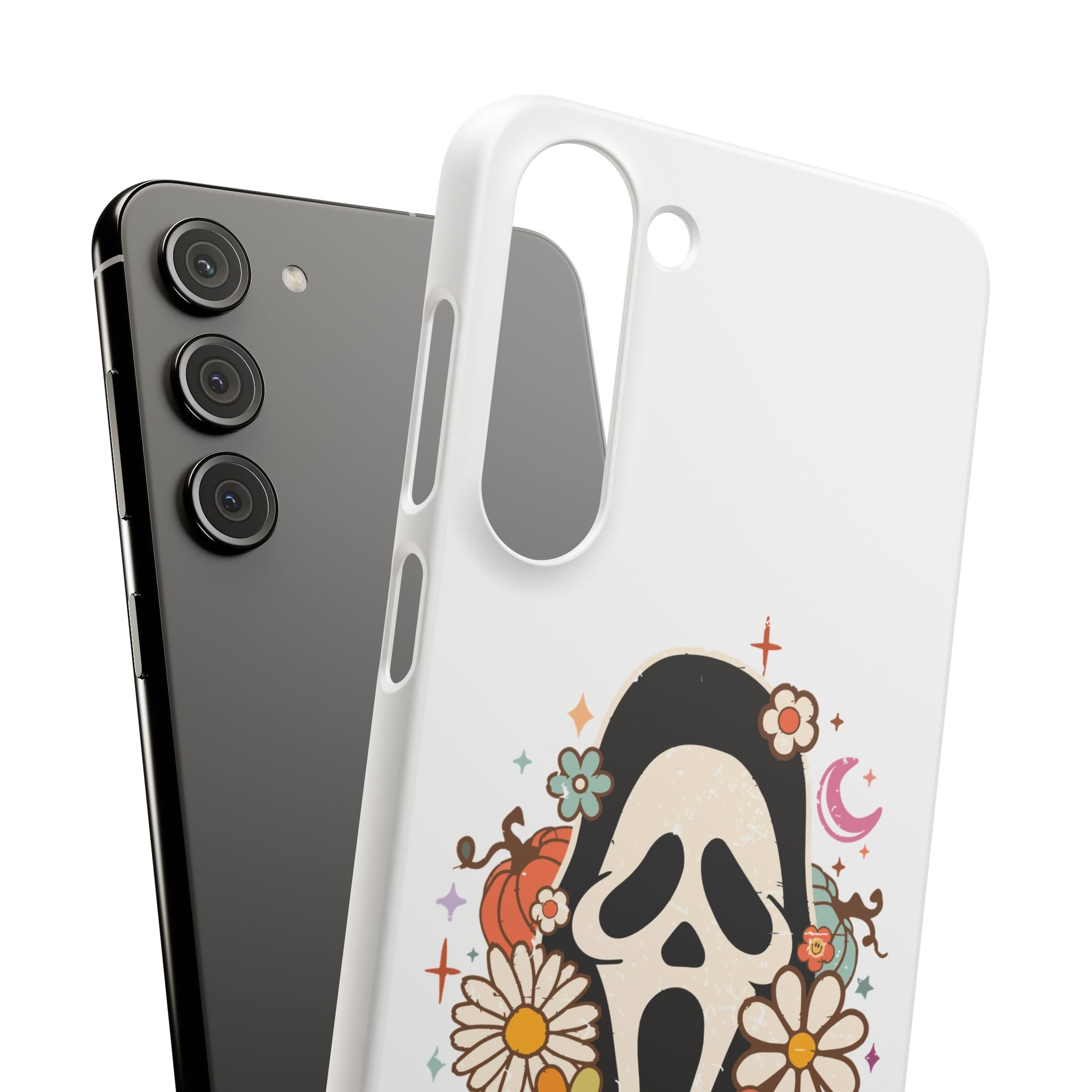 Scream Floral Phone Case — Cute Spooky Halloween Snap Case