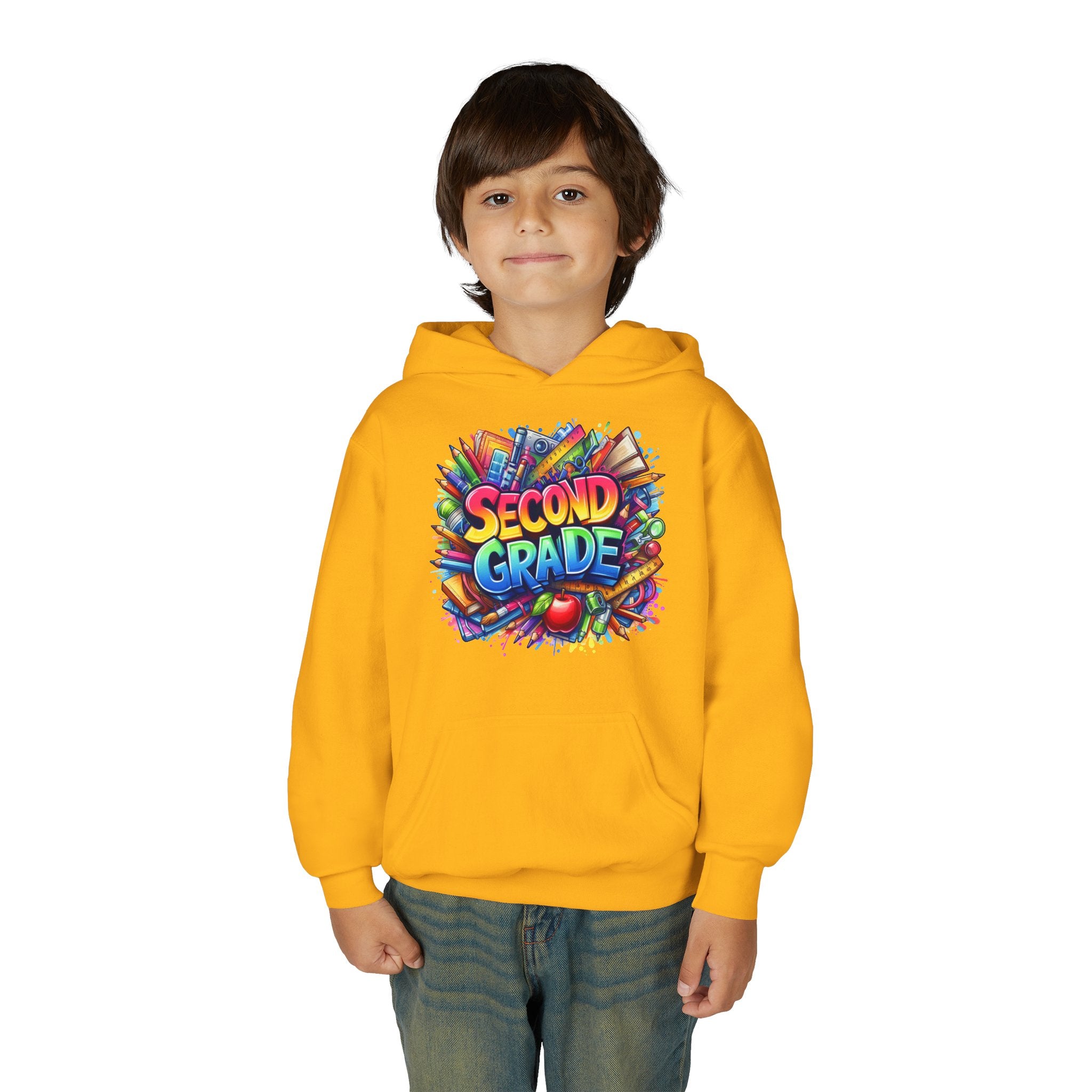 Second Grade Kids Hoodie — Colorful School Ready Sweatshirt for Students