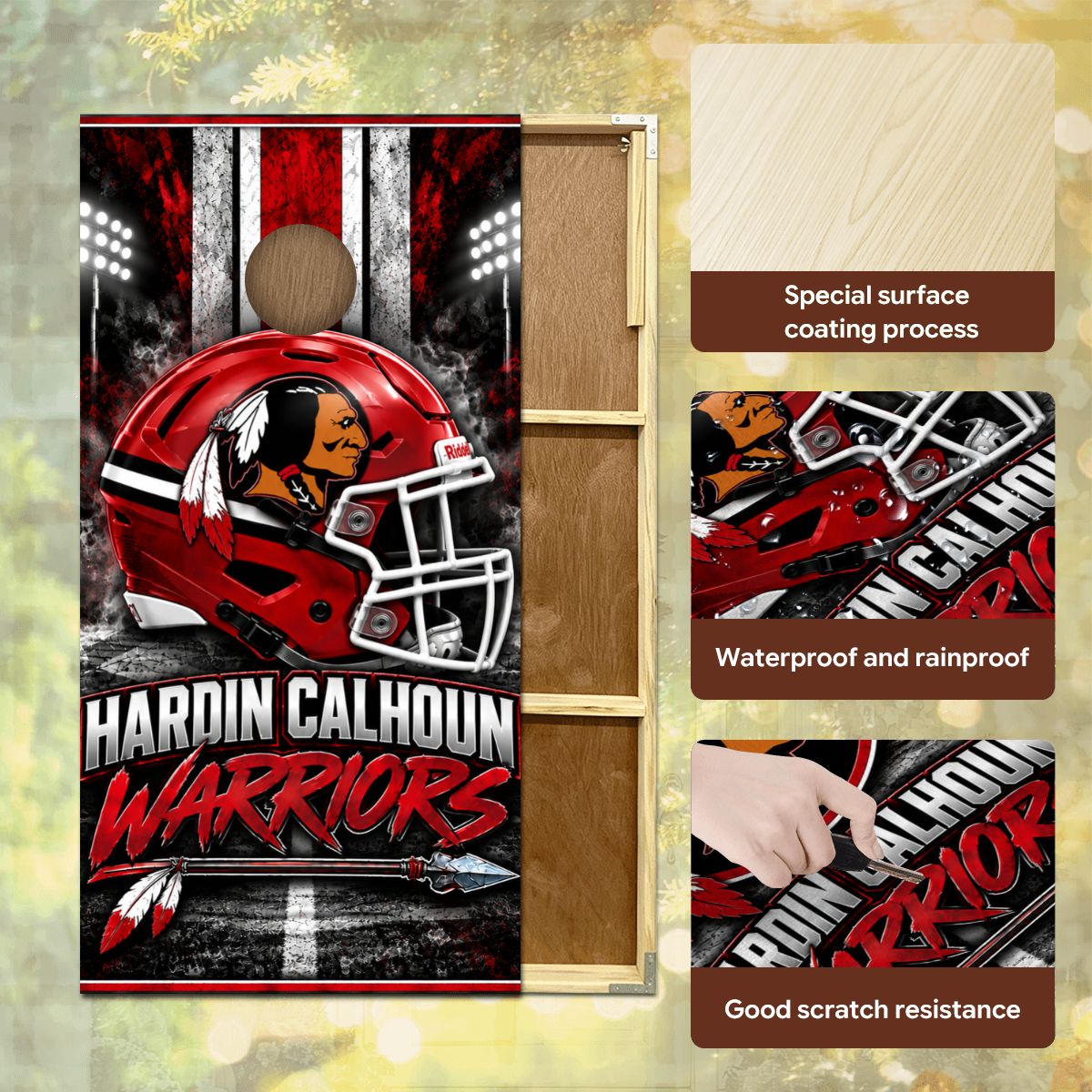 Cornhole Boards Game Set Calhoun Warriors