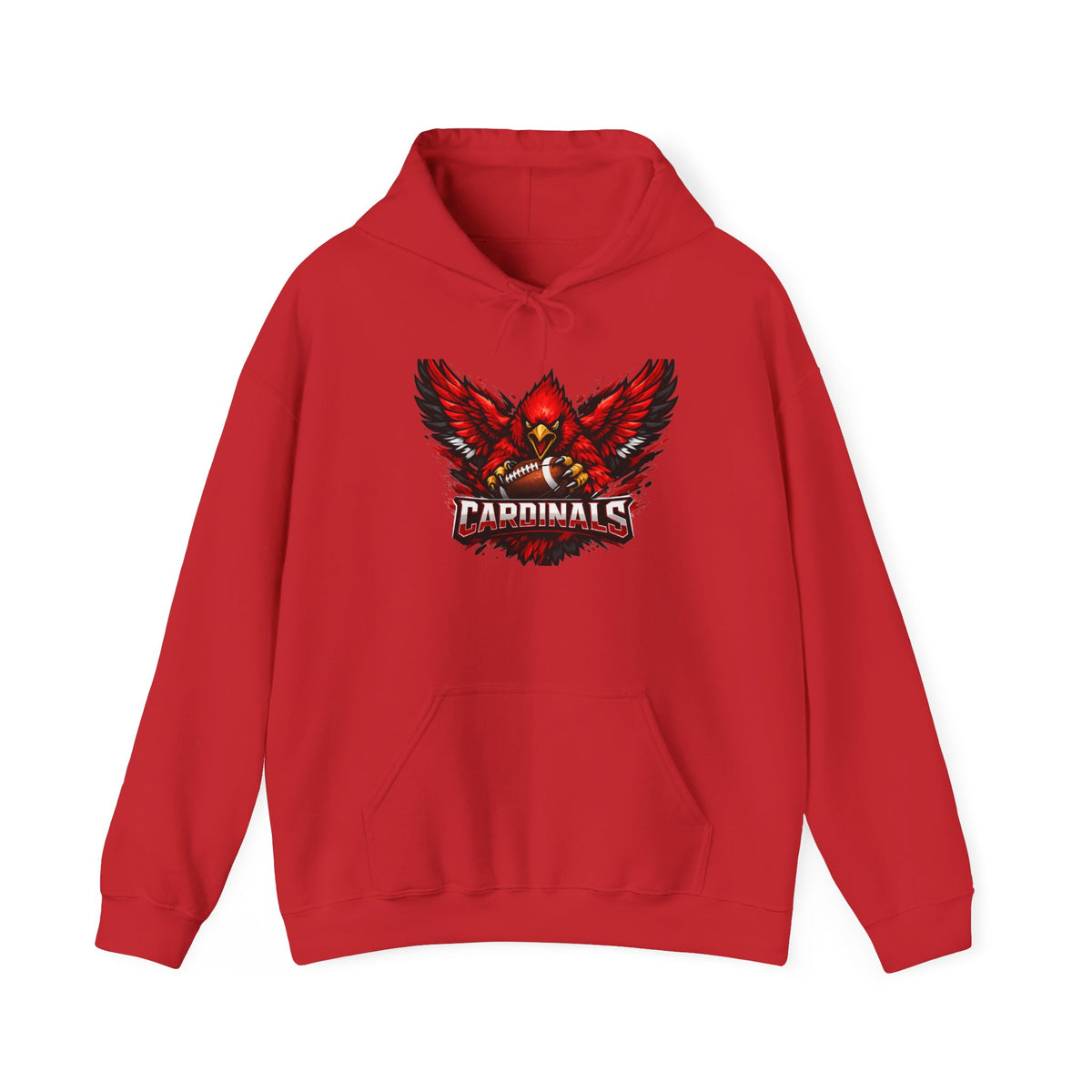 Cardinals Fierce Red Bird Hoodie — Athletic Team Spirit Pullover
