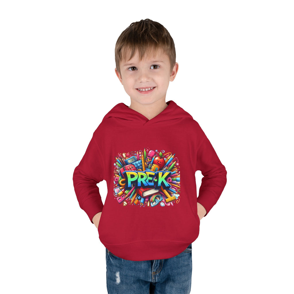 Pre-K Toddler Hoodie — Colorful School Kids Pullover Fleece