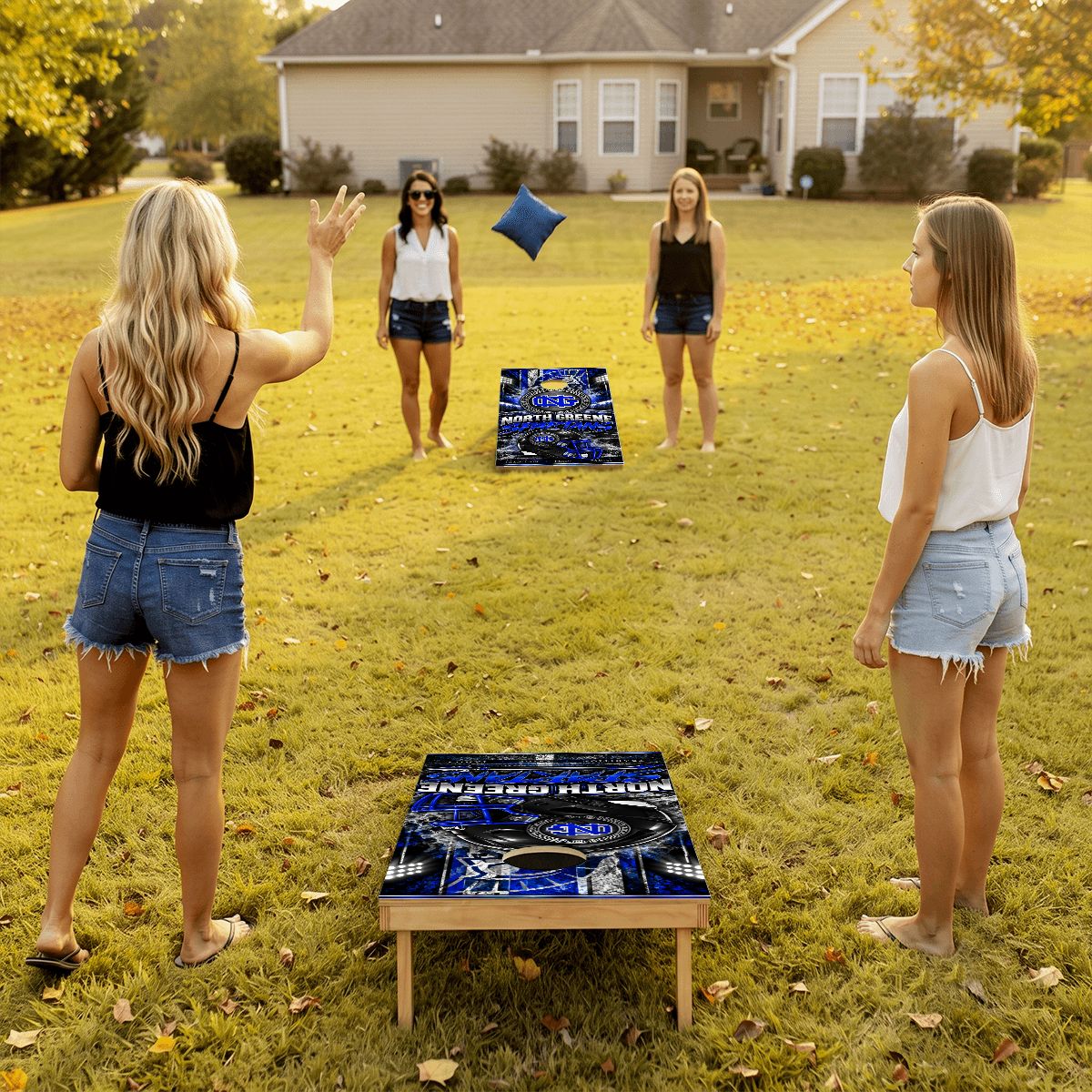 Cornhole Boards Game Set North Greene Spartans