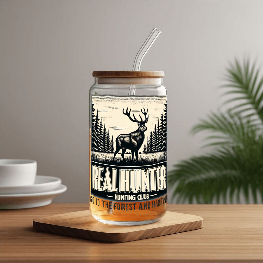 Glass Tumbler with Straw  Bamboo Lid  (16oz) A08VI24050618