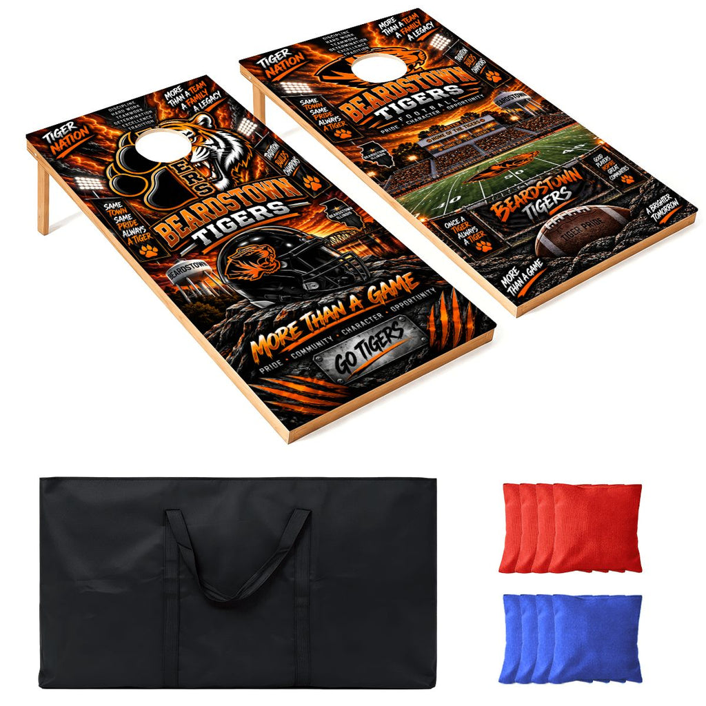 Cornhole Boards Game Set Beardstown Tigers