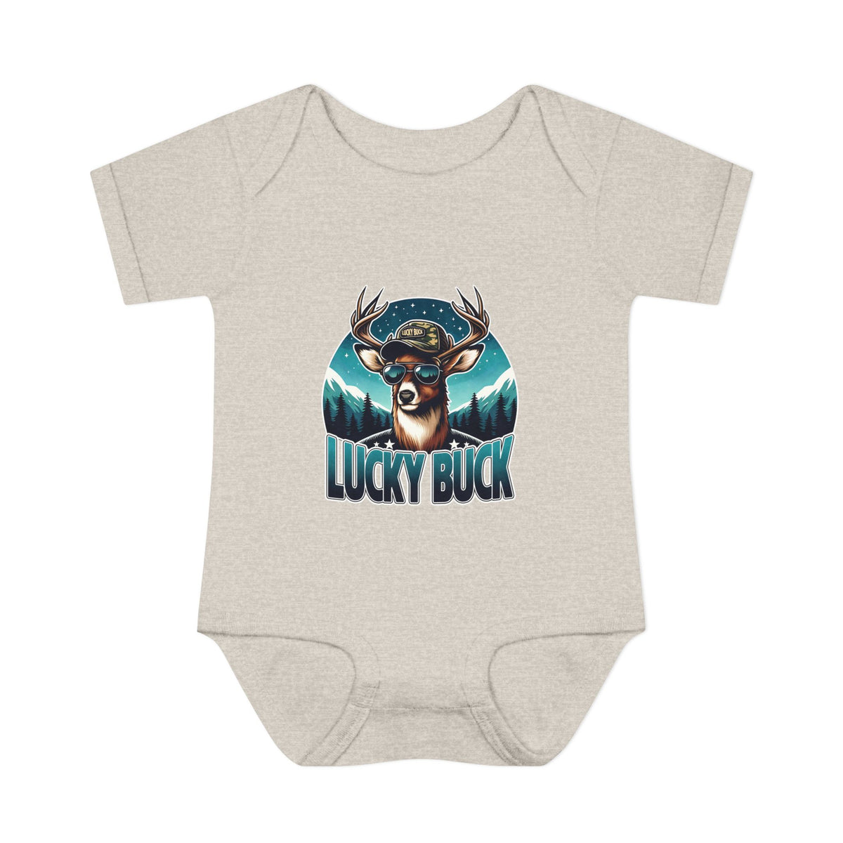 Lucky Buck Baby Bodysuit — Cute Deer Infant One-Piece
