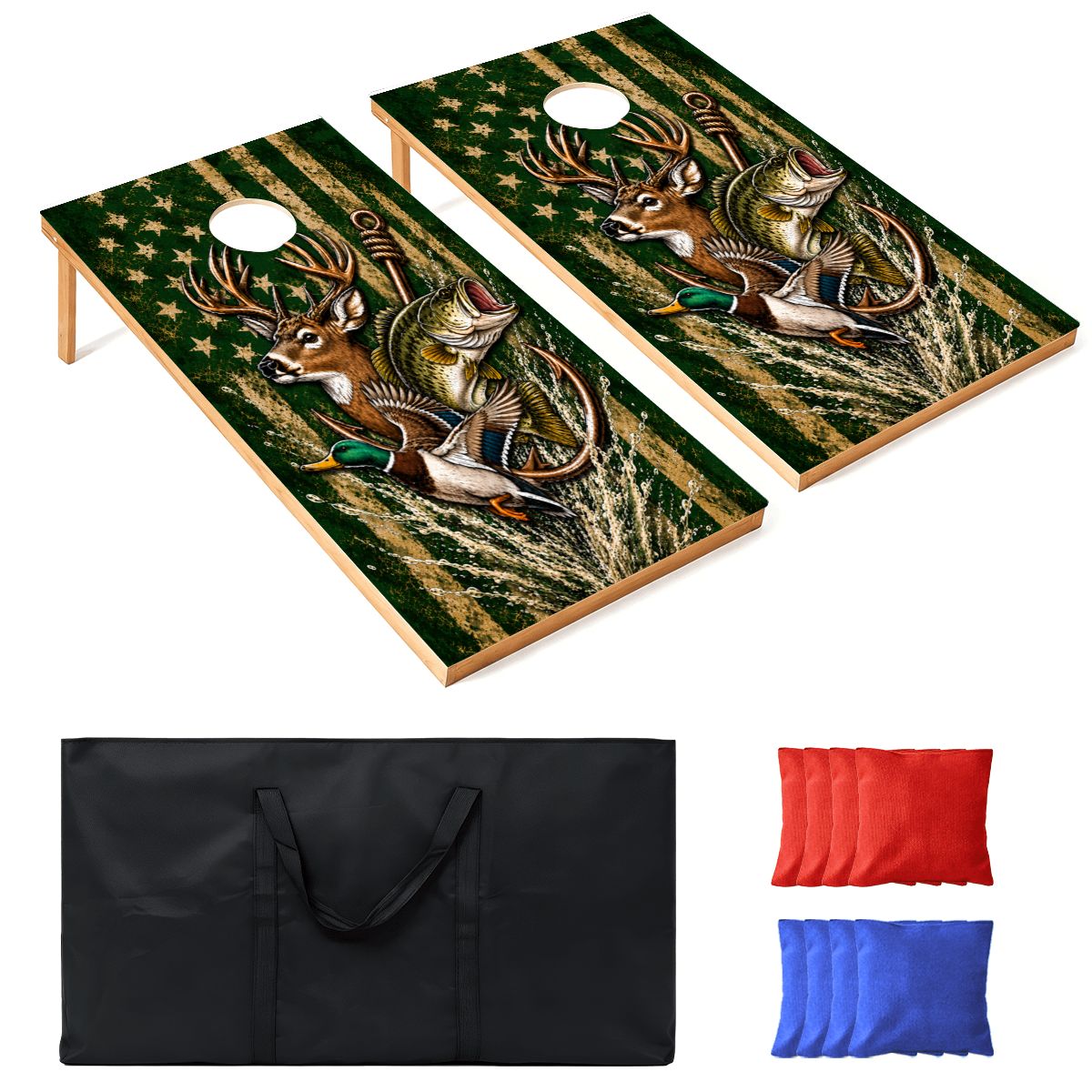 Cornhole Boards Game Set PrintKKHuntingFishingHoleAlignedUPLOADSAFE