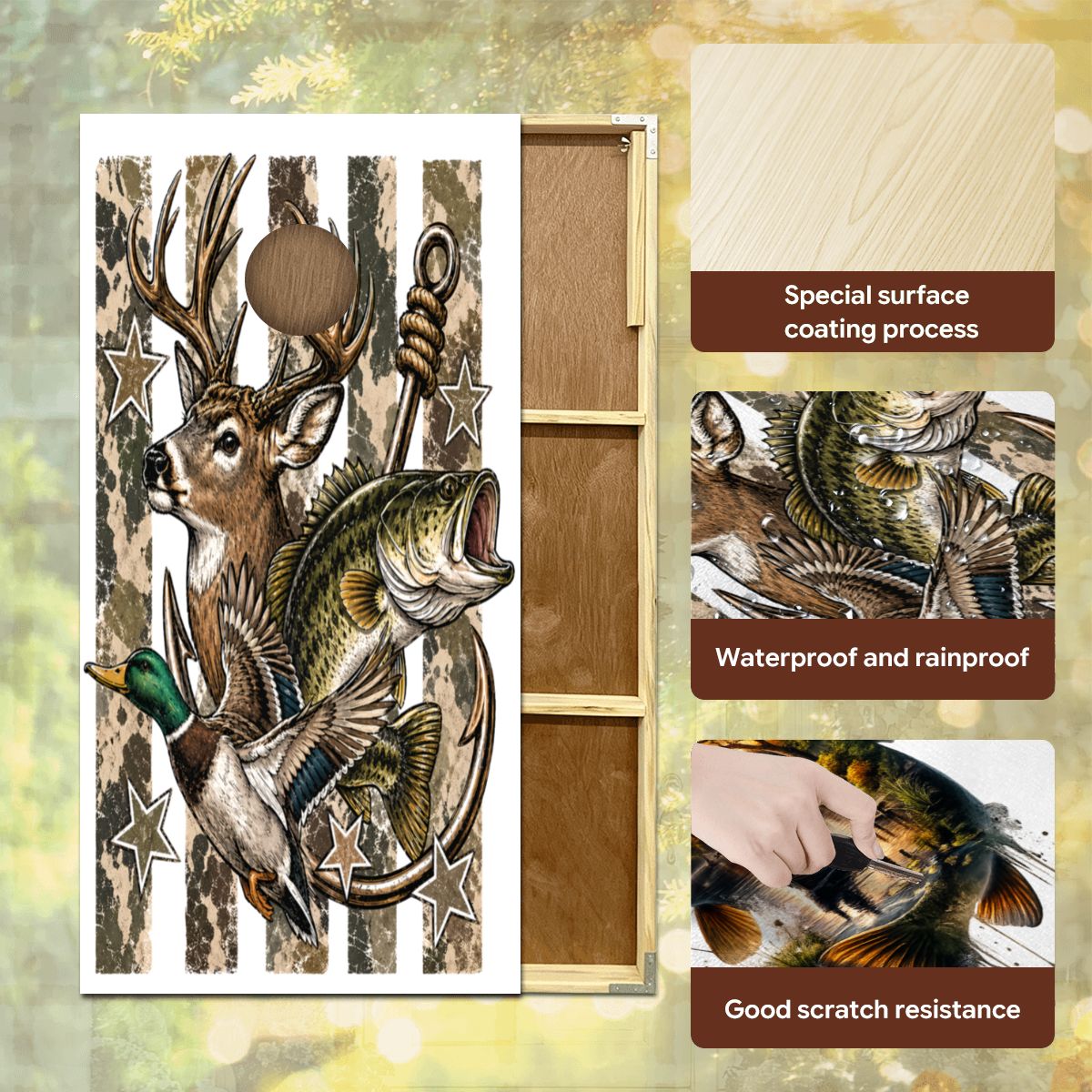 Cornhole Boards Game Set DeerFish 70