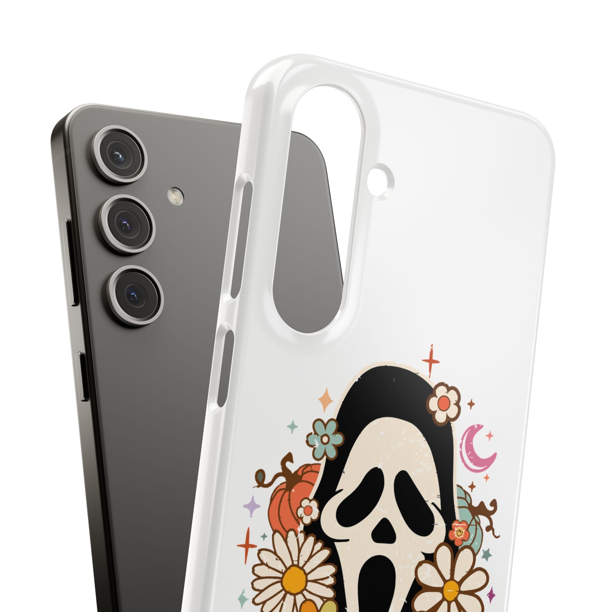 Scream Floral Phone Case — Cute Spooky Halloween Snap Case