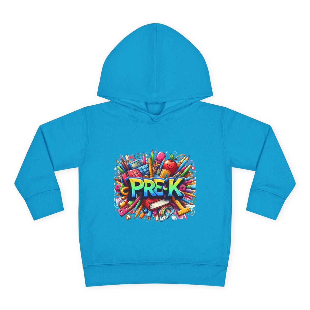 Pre-K Toddler Hoodie — Colorful School Kids Pullover Fleece