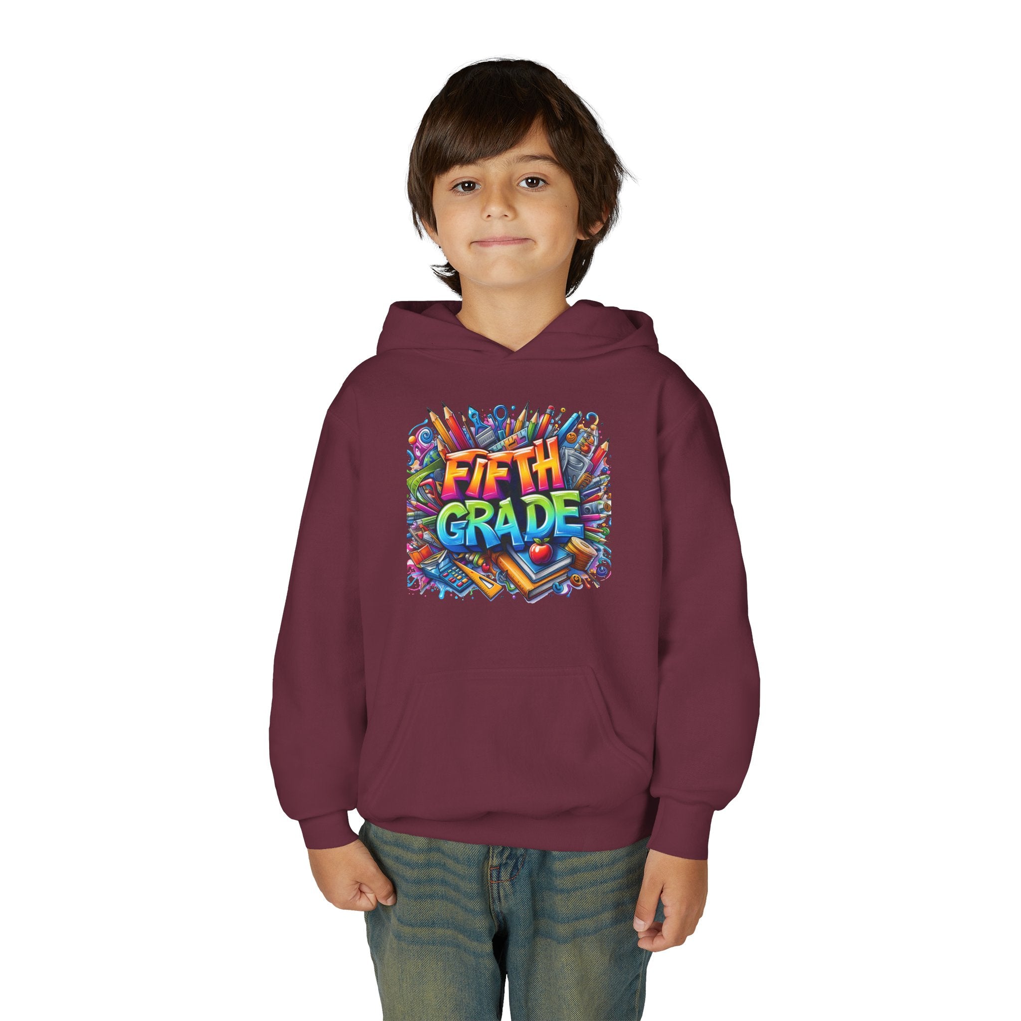 Fifth Grade Kids Hoodie — Colorful Back-to-School Sweatshirt