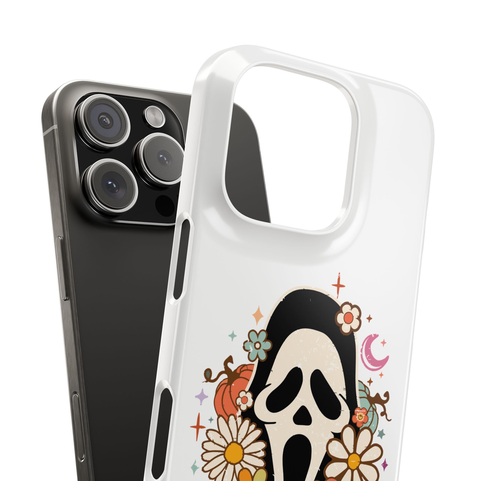 Scream Floral Phone Case — Cute Spooky Halloween Snap Case