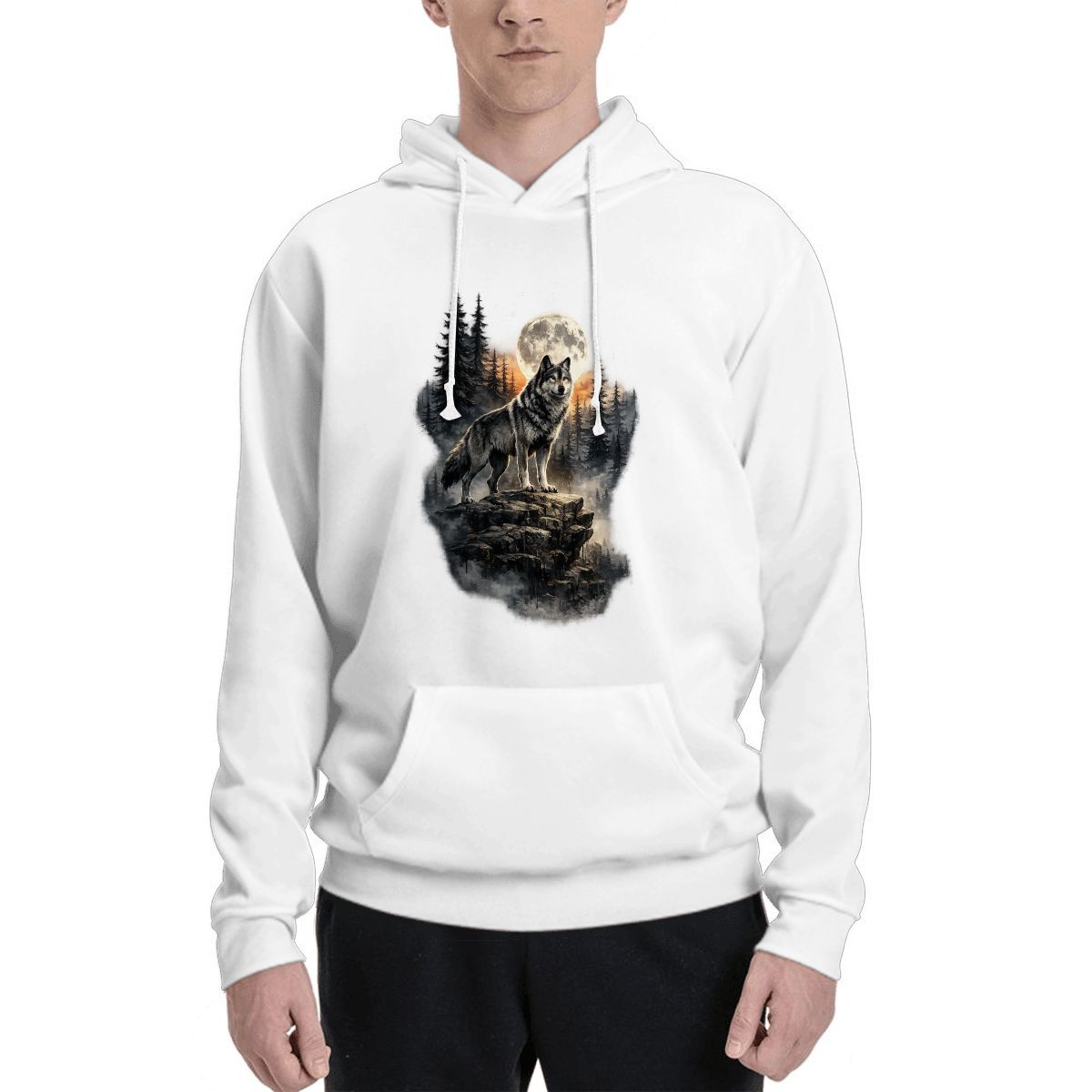Men's Pullover Hoodie (DoubleSided Design) 10