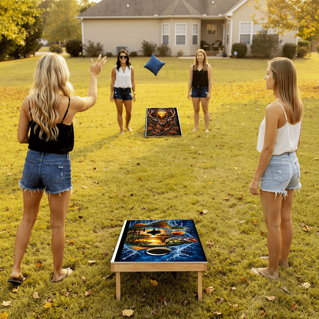 Cornhole Boards Game Set PrintKKFishUPLOADSAFE3543x7087 PrintKKDeerUPLOADSAFE3543x7087