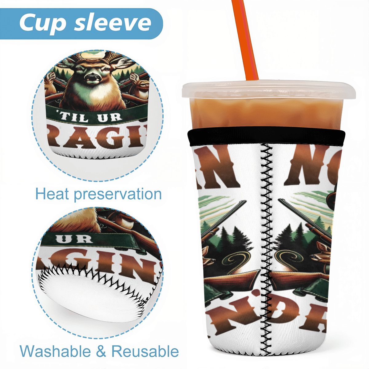 Neoprene Koozies Cup Sleeve 3pcs A08VI24050609 A08VI24050601 A08VI24050611