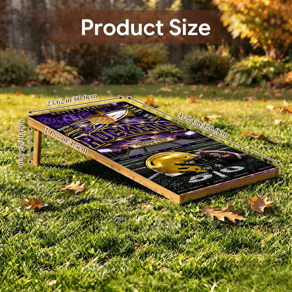 Cornhole Boards Game Set Routt Catholic Rockets