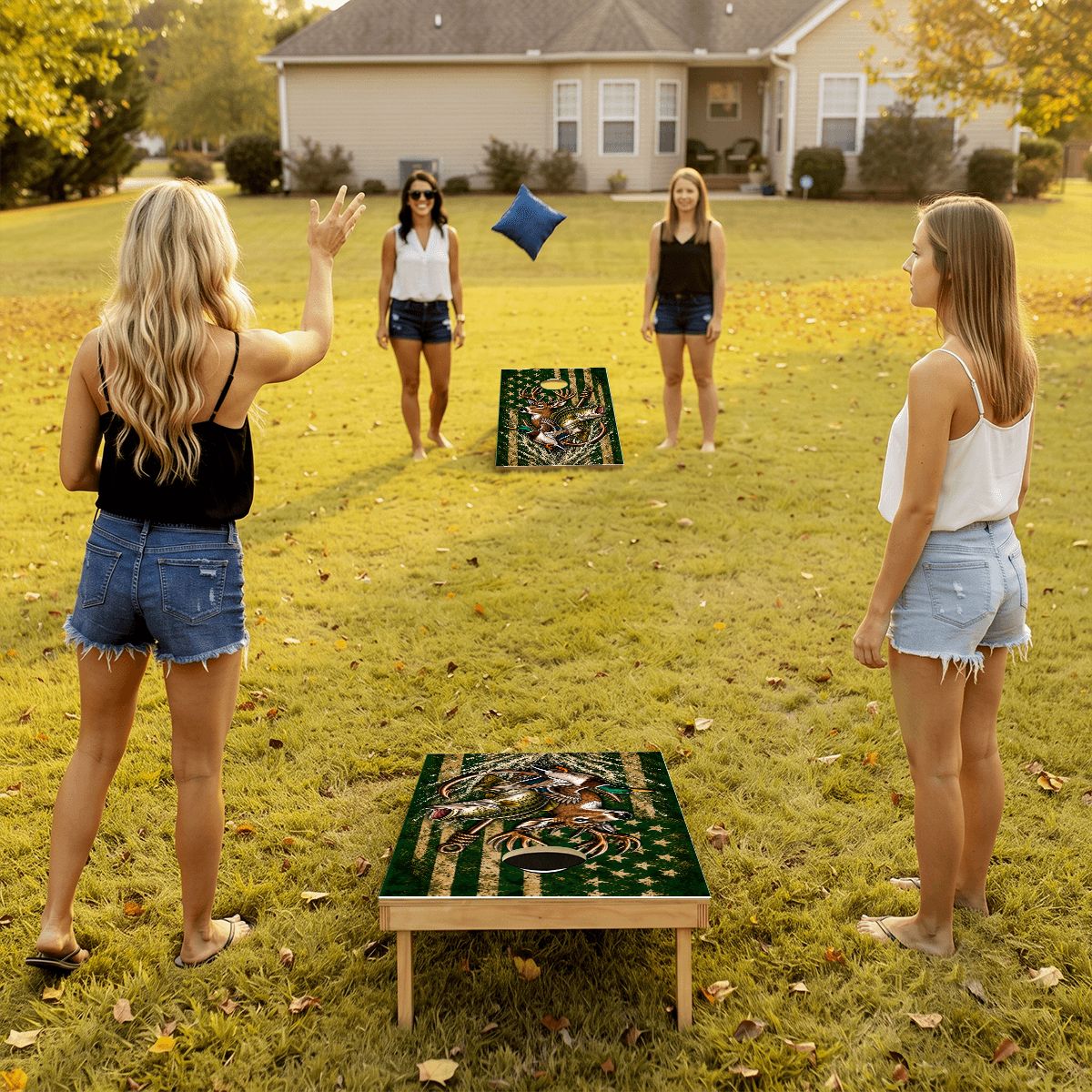 Cornhole Boards Game Set PrintKKHuntingFishingHoleAlignedUPLOADSAFE
