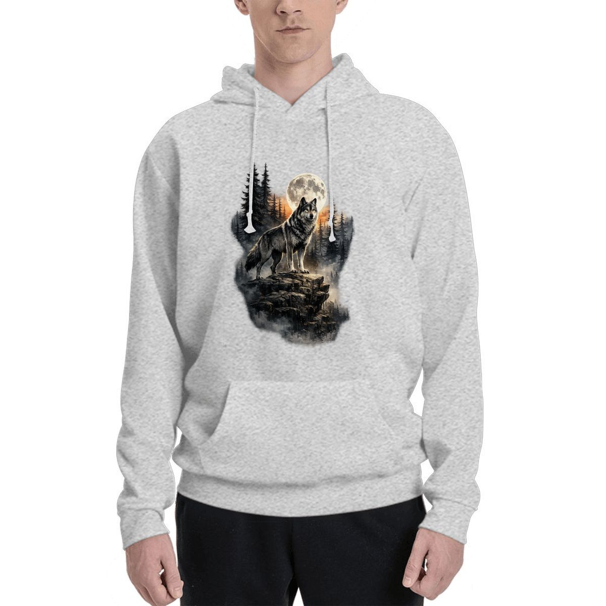 Men's Pullover Hoodie (DoubleSided Design) 10
