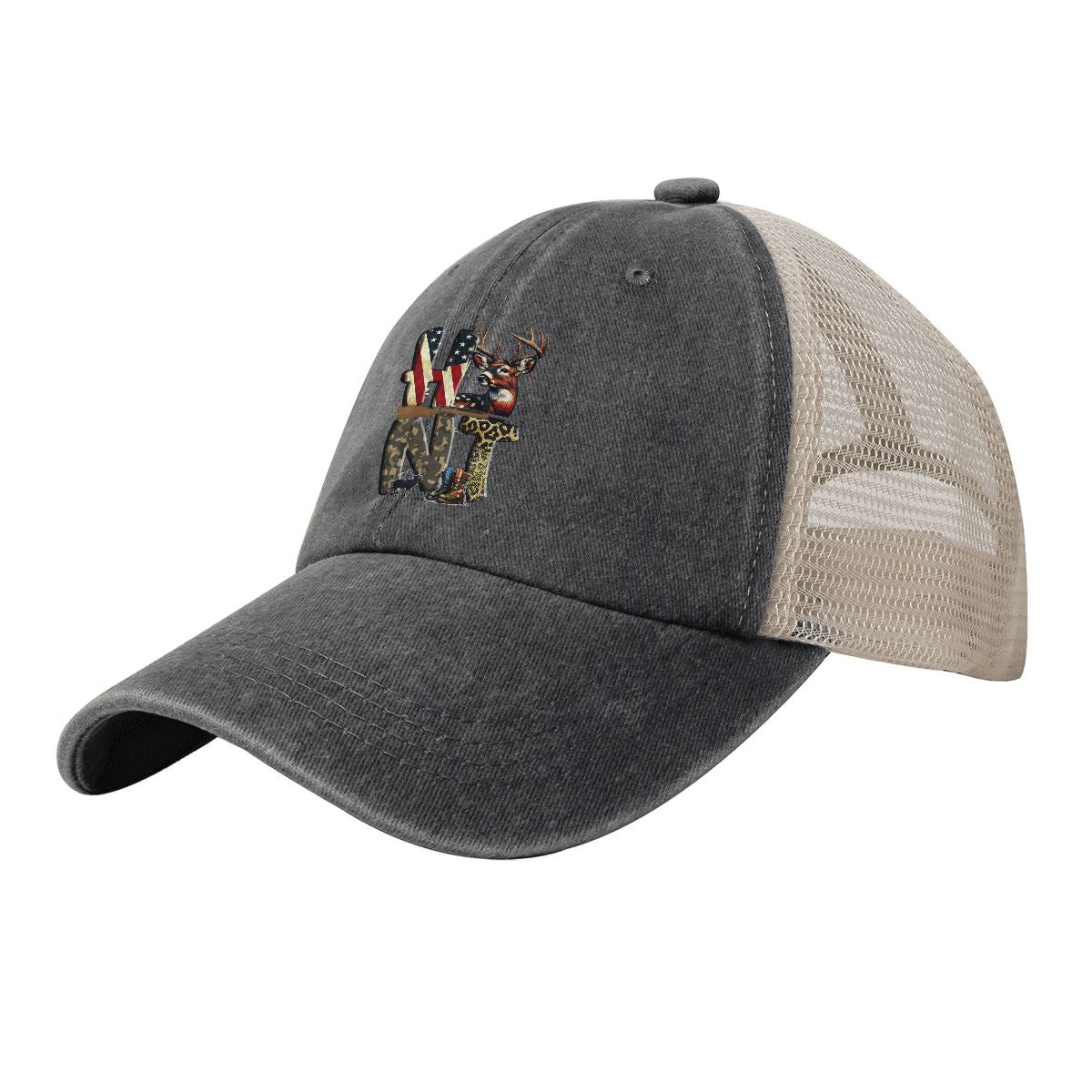 Washed Denim Mesh Cap (Made in USA) A08VI24050611