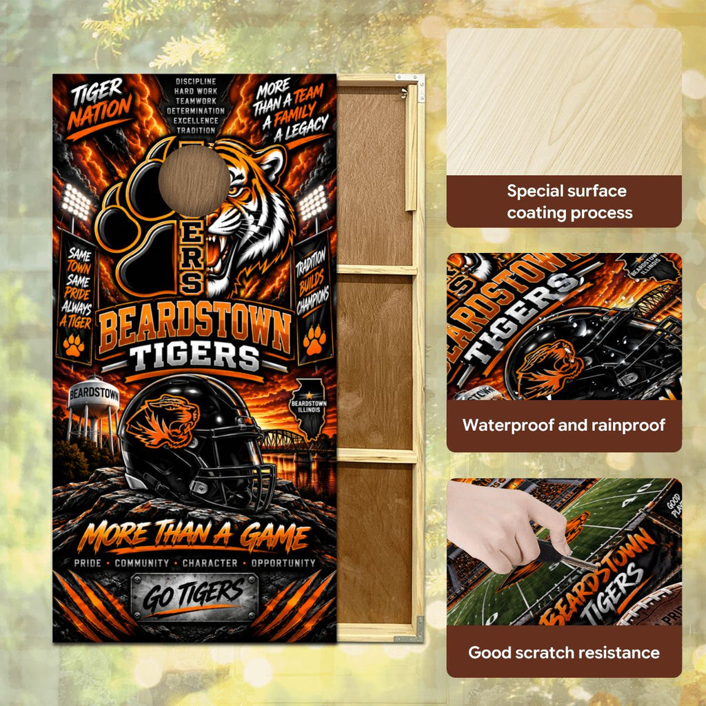 Cornhole Boards Game Set Beardstown Tigers