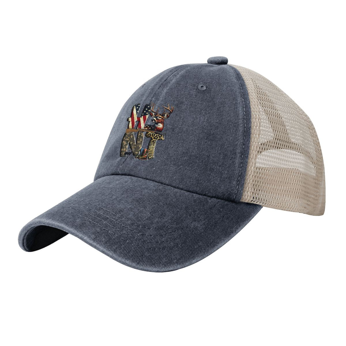 Washed Denim Mesh Cap (Made in USA) A08VI24050611