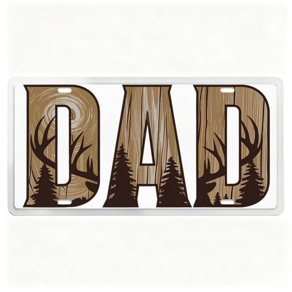License Plate 12" × 6" (Made in USA) Hunting Dad Deer Camouflage Camo Waterfowl Deer Camo Men TShirt