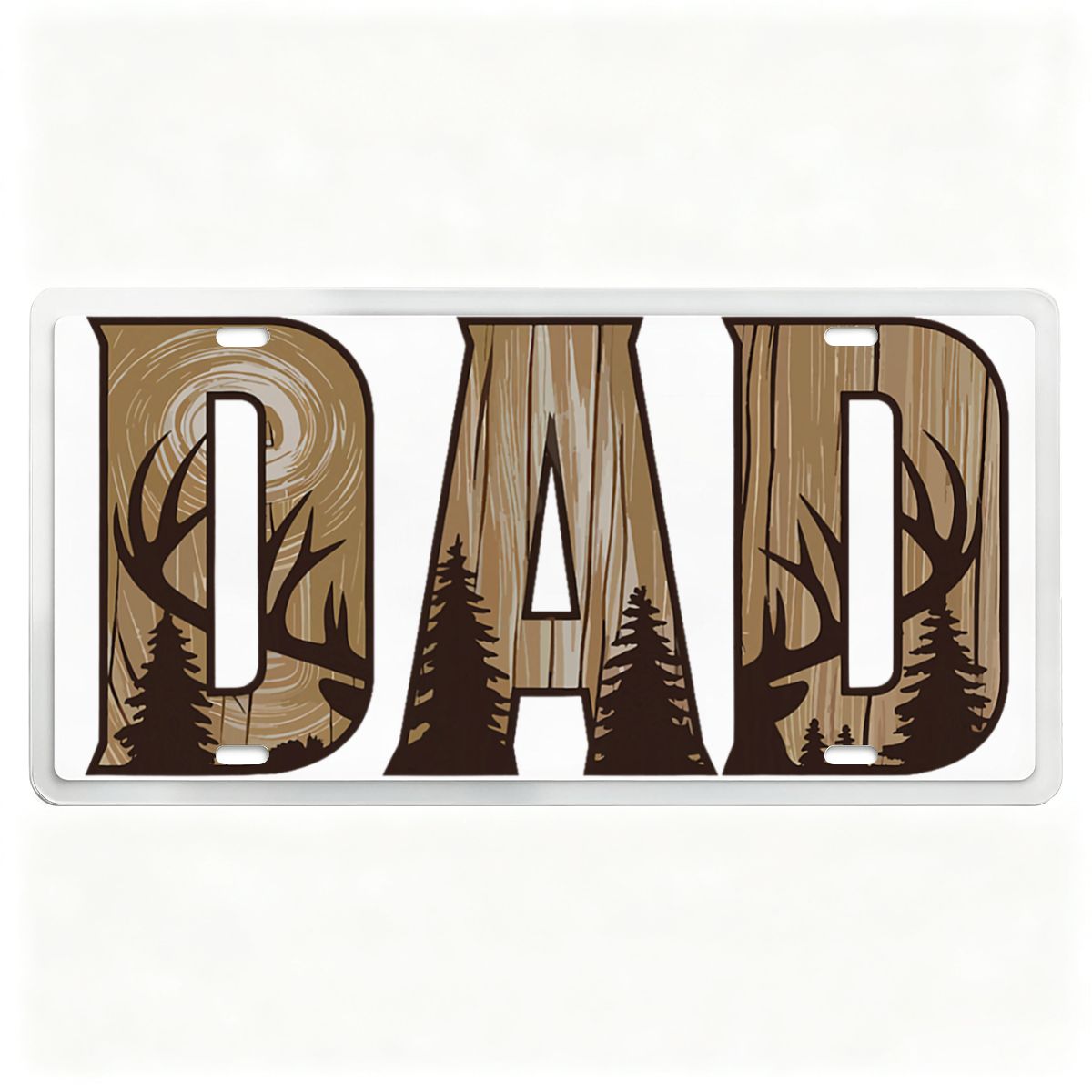 License Plate 12" × 6" (Made in USA) Hunting Dad Deer Camouflage Camo Waterfowl Deer Camo Men TShirt
