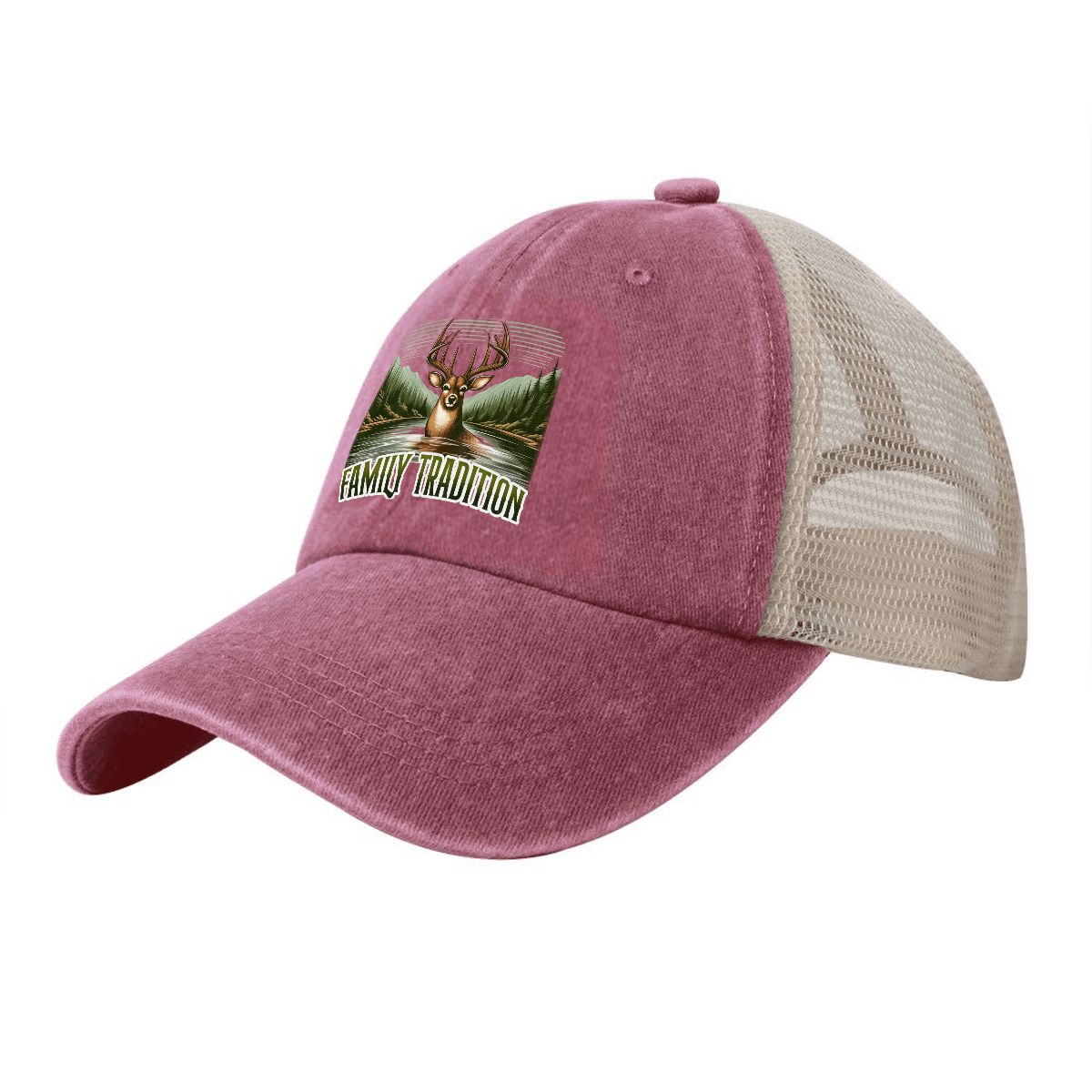 Washed Denim Mesh Cap A08VI24050610