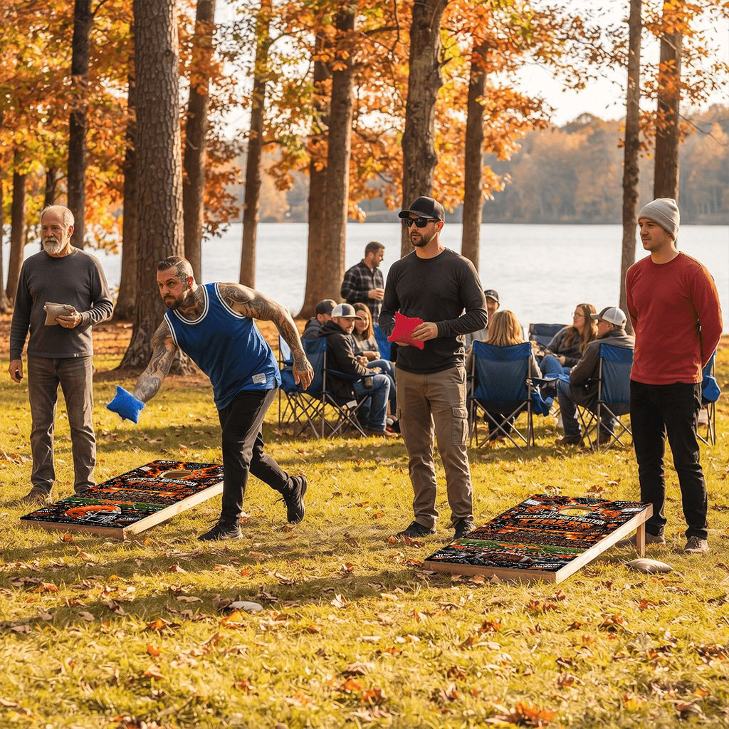 Cornhole Boards Game Set Greenfield- Northwestern Tigers
