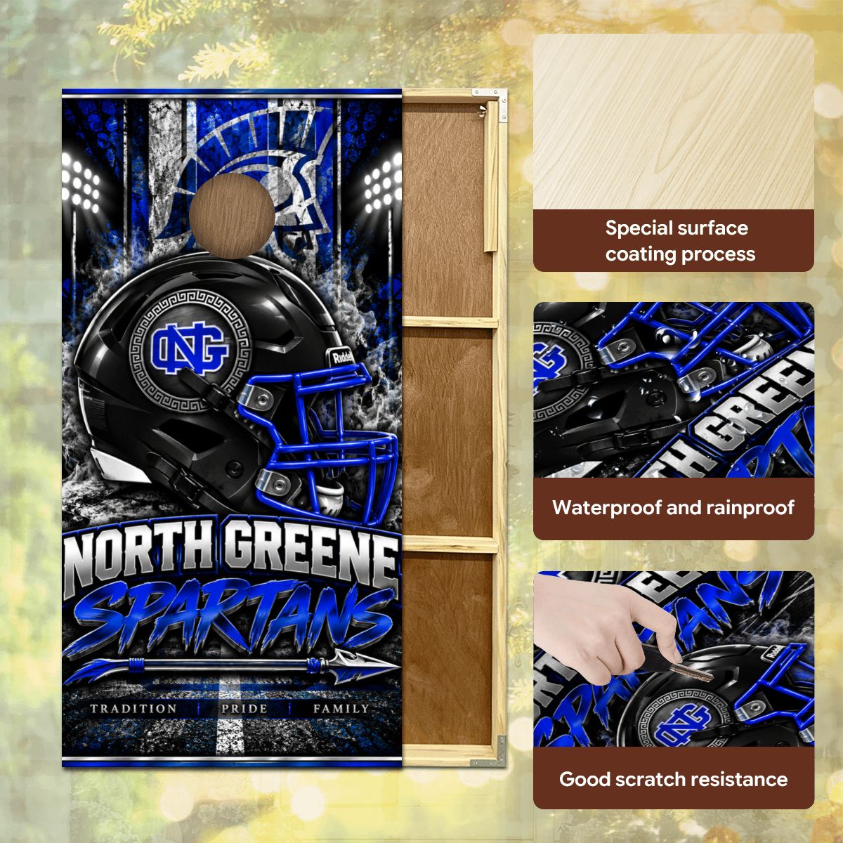 Cornhole Boards Game Set North Greene Spartans