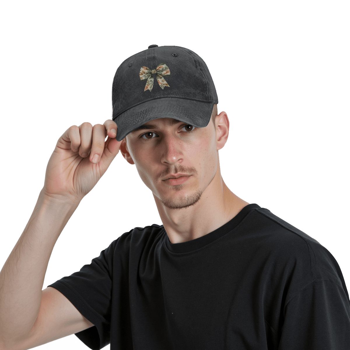 Unisex Washed Denim Baseball Cap Untitled230