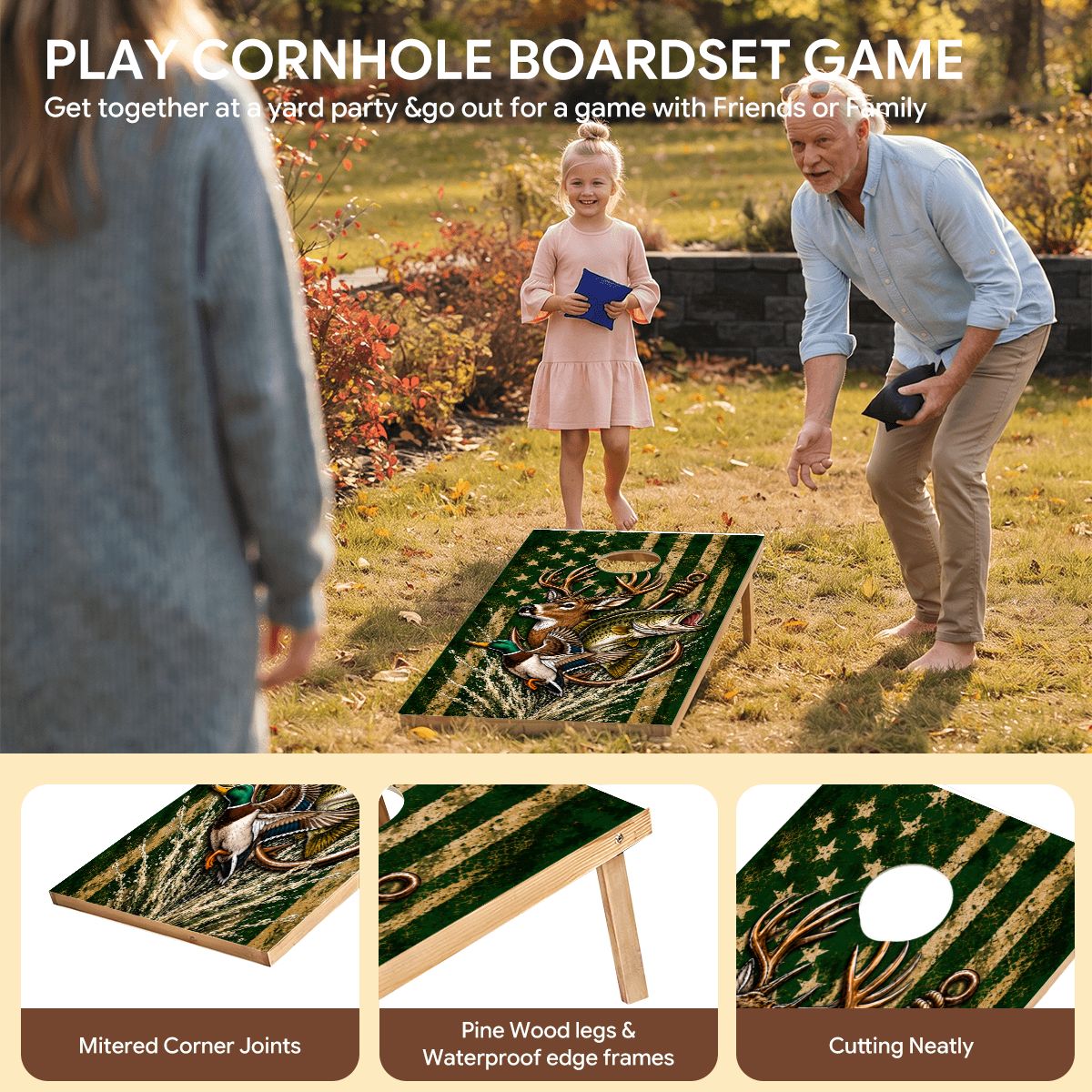 Cornhole Boards Game Set PrintKKHuntingFishingHoleAlignedUPLOADSAFE