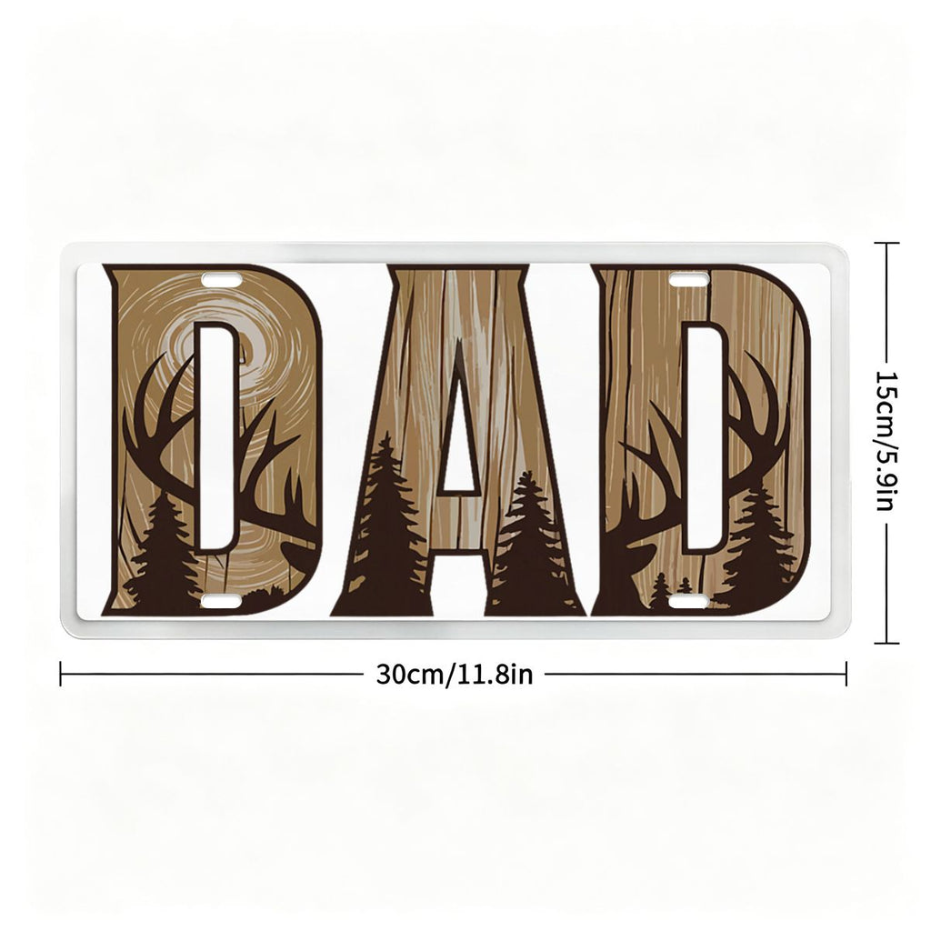 License Plate 12" × 6" (Made in USA) Hunting Dad Deer Camouflage Camo Waterfowl Deer Camo Men TShirt