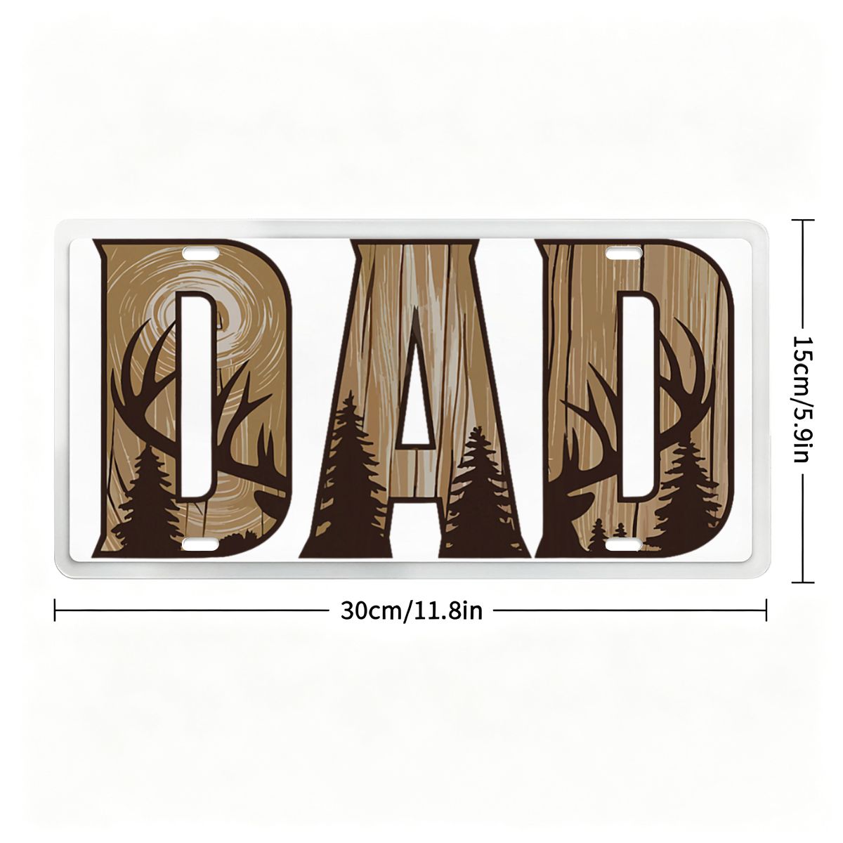 License Plate 12" × 6" (Made in USA) Hunting Dad Deer Camouflage Camo Waterfowl Deer Camo Men TShirt