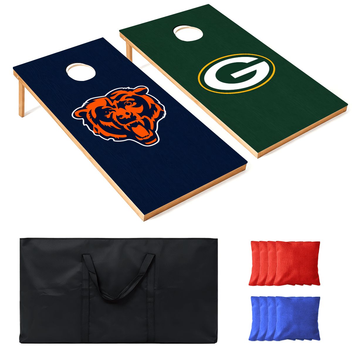 Cornhole Boards Game Set PrintKKBearsNavyCornhole7086x14173 PrintKKPackersGreenCornhole7086x14173