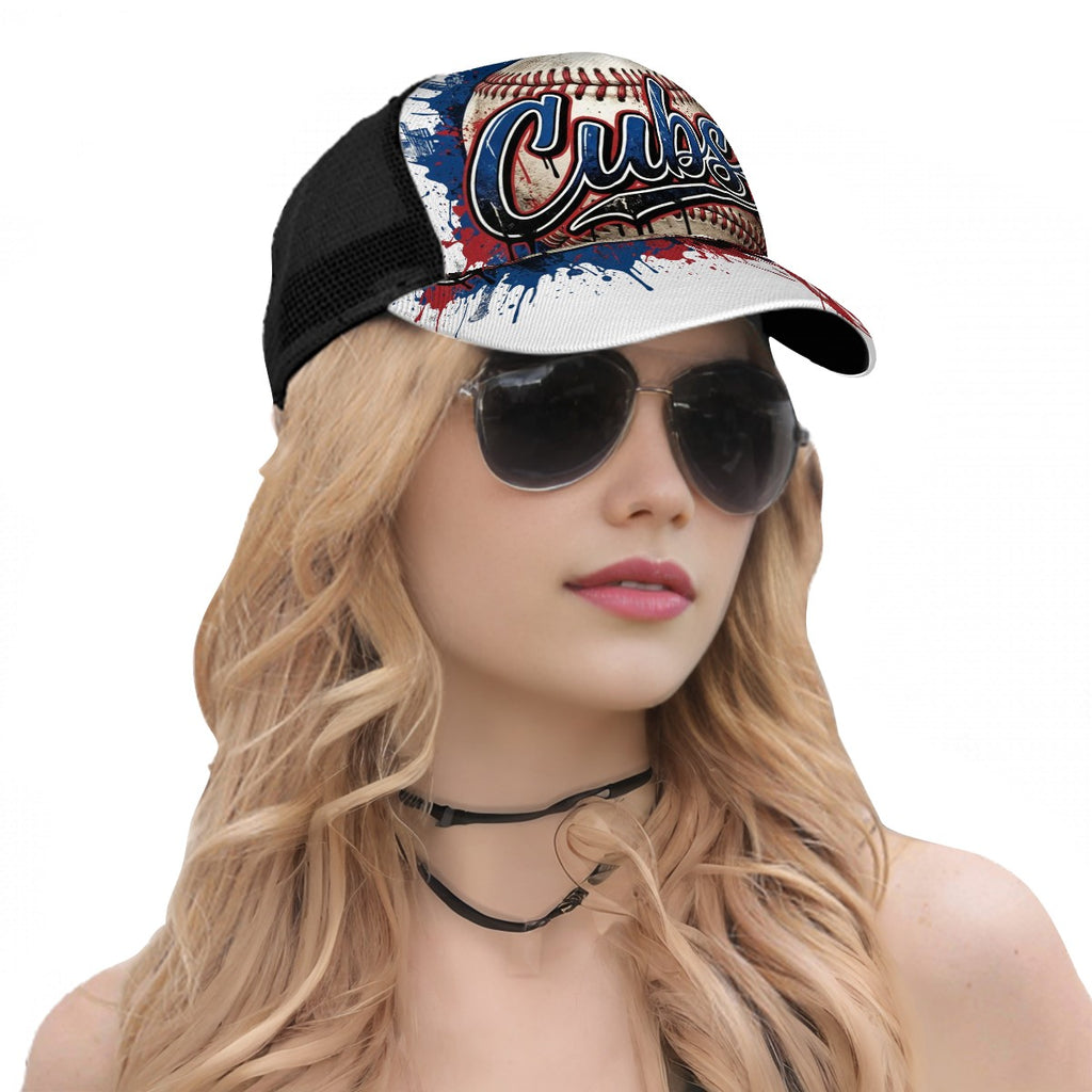 Mesh Baseball Cap (Full Pattern) cubs